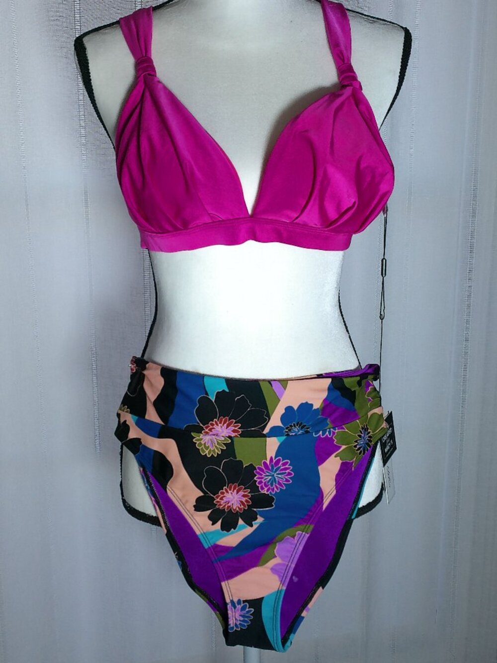 Ocean Blues SwimSuit Top & Macy's Salt & Cove Bottom NWT M
